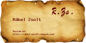 Rábel Zsolt névjegykártya